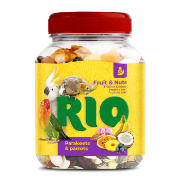 160гр Лакомство RIO фруктово-ореховая смесь для средних и крупных попугаев