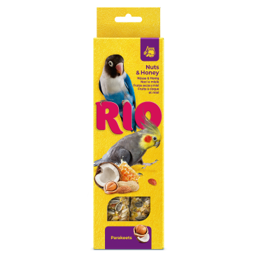 2*75гр RIO Sticks Honey and Nuts палочки для средних попугаев с медом и орехами