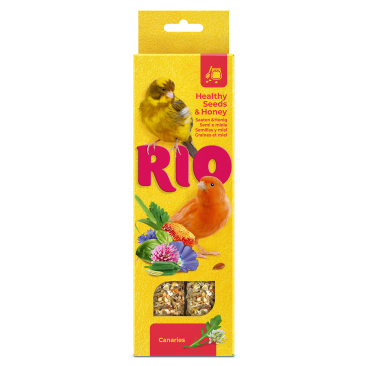 Палочки для канареек RIO с медом и полезными семенами, коробка 2х40 г.