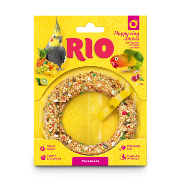85гр Лакомство-игрушка RIO для средних попугаев "Веселое колечко"