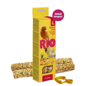 Палочки для канареек RIO с тропическими фруктами, коробка 2х40г