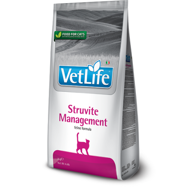 0,4кг Корм Farmina Vet Life Cat Struvite Management диета для взрослых кошек и котов при рецидивах мочекаменной болезни струвитного типа