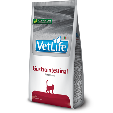 10кг Корм Farmina Vet Life Cat Gastrointestinal диета для взрослых кошек с воспалительными заболеваниями ЖКТ