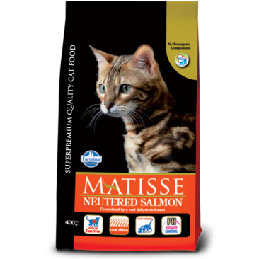 1,5кг Корм Farmina Matisse Neutered Salmon для кастрированных котов и стерилизованных кошек с Лососем