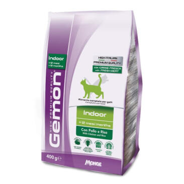 0,4кг Корм Gemon Cat Indoor для домашних кошек