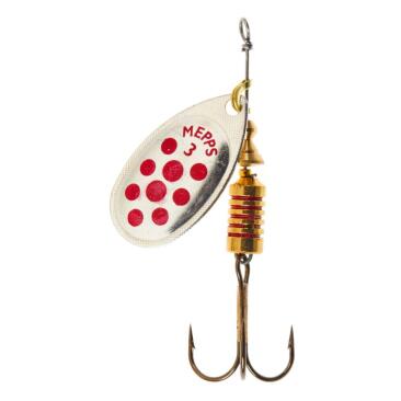 Блесна вращающаяся Mepps Aglia PTS Silver-Red dots №3 6,5г