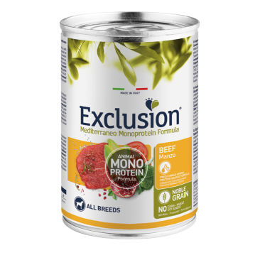 400гр Kонсервы Exclusion Monoprotein Formula Beef для собак всех пород с Говядиной (срок до 27.06.2026)