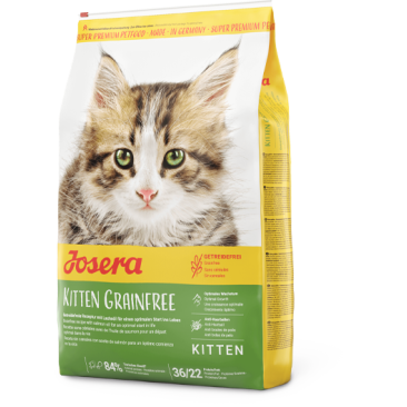2кг Корм Josera Kitten Grainfree (Kitten 36/22) беззерновой для котят до 12 месяцев, беременных и кормящих кошек с домашней Птицей