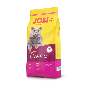 Корм JosiCat Sterilised Classic (Adult 32/10) для взрослых кошек, со всеми необходимыми питательными веществами, высококачественной Рыбой, лосось 4%