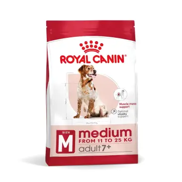 15кг Корм ROYAL CANIN Medium Adult 7+ для взрослых собак средних пород