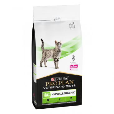 1,3кг Корм Pro Plan PPVD HA ST/OX Hypoallergenic полнорационный диетический для взрослых кошек и котят при аллергии
