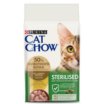 400гр Корм CAT CHOW для взрослых стерилизованных котов и кошек