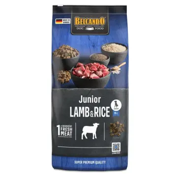 12,5кг Корм Belcando Junior Lamb&Rice для молодых собак средних и крупных пород с 4-месячного возраста с Ягнёнком и рисом