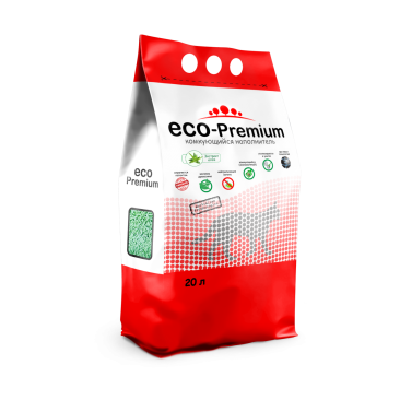Наполнитель ECO-Premium Алоэ древесный комкующийся 20л (7,6кг)