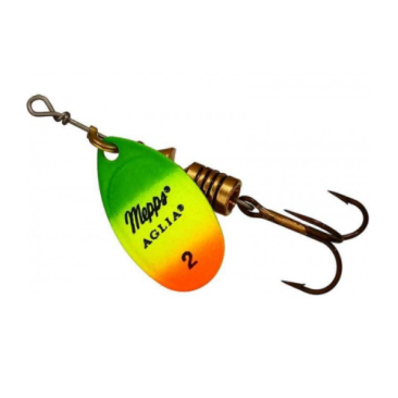 Блесна вращающаяся Mepps Aglia Fluo Tiger №2 4,5г