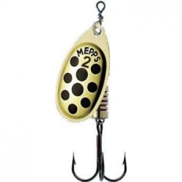 Блесна вращающаяся Mepps Aglia PTS Gold-Black dots №2 4,5г