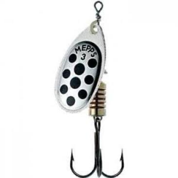 Блесна вращающаяся Mepps Aglia PTS Silver-Black dots №2 4,5г