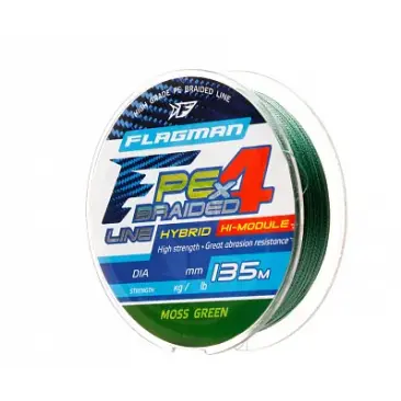 Плетеный шнур FLAGMAN PE Hybrid F4 0,12мм 135м