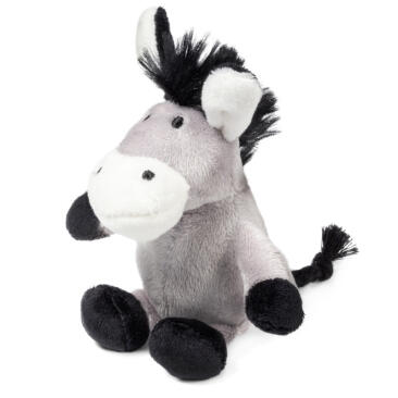 Игрушка Gigwi PLUSH FRIENDZ для собак Ослик с пищалкой, 10см
