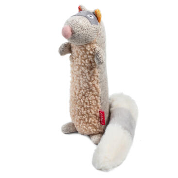 Игрушка Gigwi PLUSH FRIENDZ для собак Енот с пищалкой, 17см