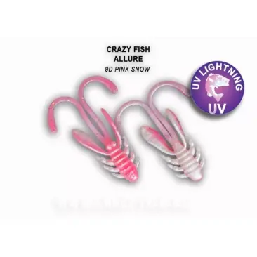 Резина Crazy Fish Allure 1,6'' 9d, Кальмар, 8шт