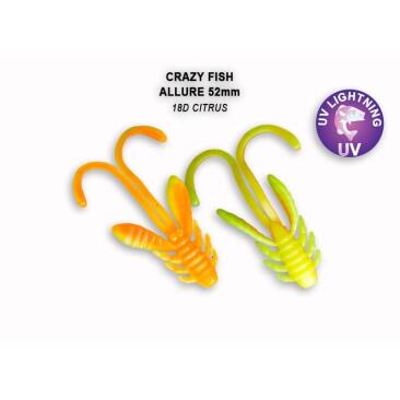 Резина Crazy Fish Allure 2'' 18d, Кальмар, 6шт