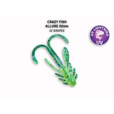 Резина Crazy Fish Allure 2'' 22, Кальмар, 6шт