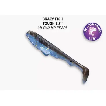 Резина Crazy Fish Tough 2,8'' 3d, Кальмар, 5шт