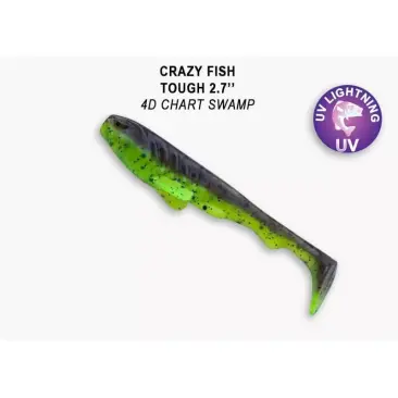 Резина Crazy Fish Tough 2,8'' 4d, Кальмар, 5шт
