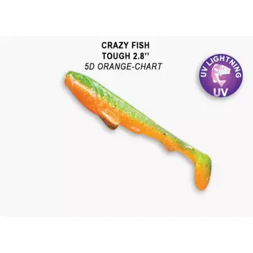 Резина Crazy Fish Tough 2,8'' 5d, Кальмар, 5шт