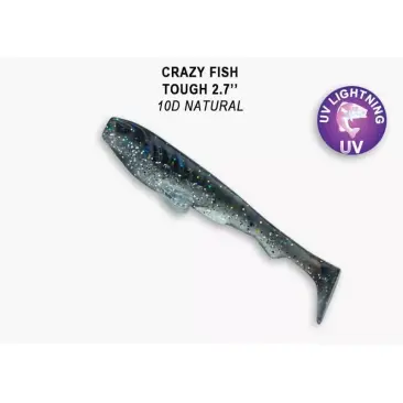Резина Crazy Fish Tough 2,8'' 10d, Кальмар, 5шт