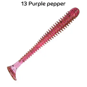 Резина Crazy Fish Vibro Worm 3'' №13, Рыба, 5шт