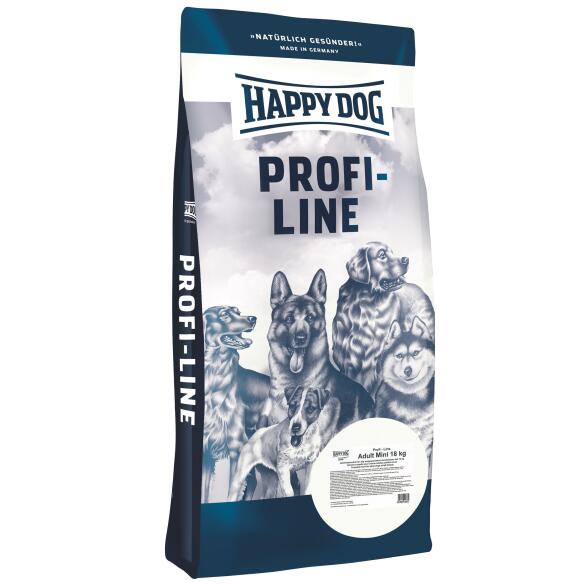 18кг Корм Happy Dog Profi-Line Adult Mini 26/14 для взрослых собак мелких пород с Птицей, лососем, рыбой и ягнёнком