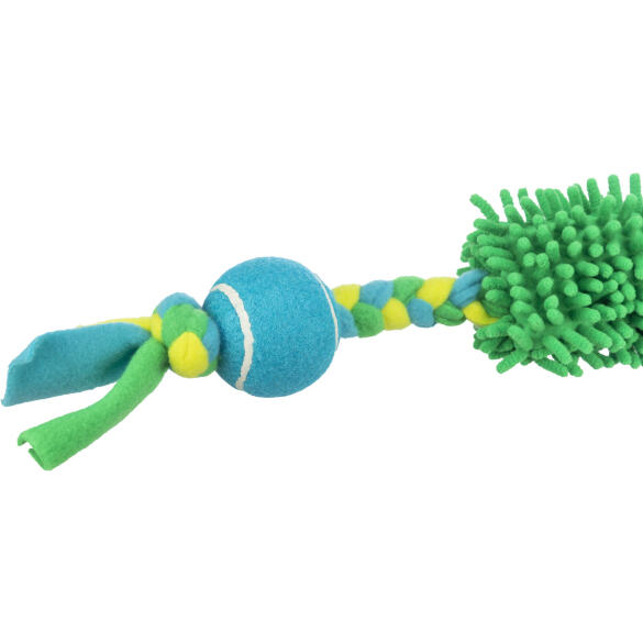Игрушка "TRIXIE" для собак, "Bungee Tugge", в виде канатика с теннисным мячом, 85см