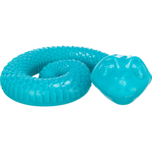 Игрушка "TRIXIE" для собак, для лакомств "Snack-Snake", 18см, бирюзовый