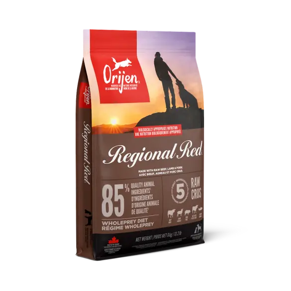 11,4кг Корм ORIJEN DOG REGIONAL RED беззерновой для собак с Говядиной, Свининой и Ягненком
