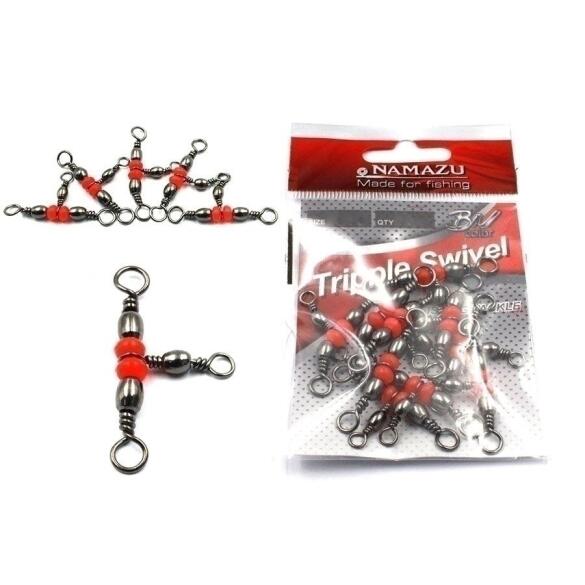 Вертлюг тройной Namazu TRIPPLE SWIVEL, латунь, цвет BN