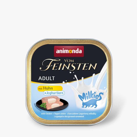 100гр Консервы Animonda Vom Feinsten Adult Milkies для взрослых кошек с Курицей и йогуртовой начинкой