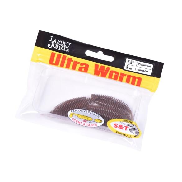 Слаги силиконовые Lucky John LJ PRO Series Ultraworm S19 2.0 9шт