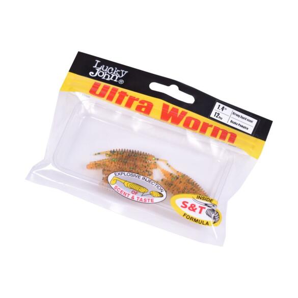Слаги силиконовые Lucky John LJ PRO Series Ultraworm PA19 1.4 12шт