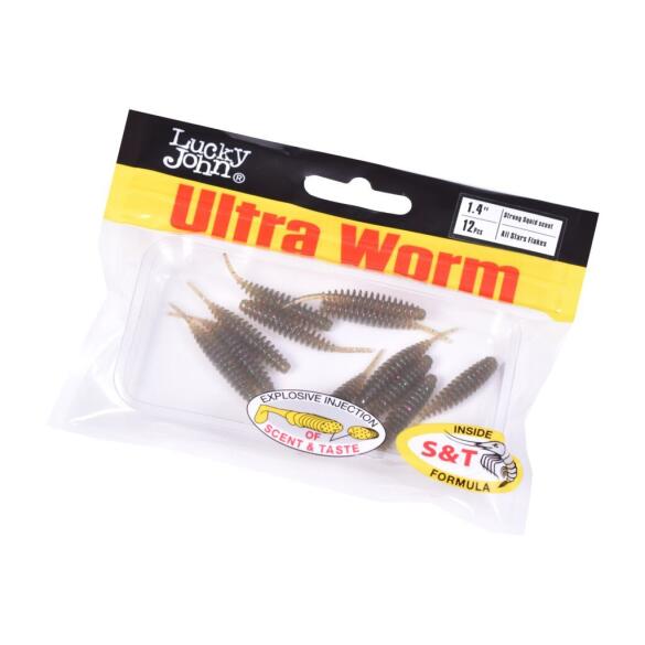 Слаги силиконовые Lucky John LJ PRO Series Ultraworm S19 1.4 12шт