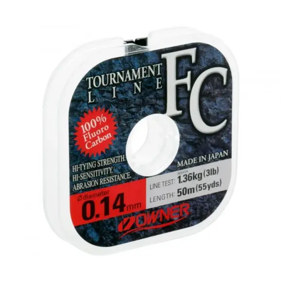 Леска флюорокарбоновая OWNER Tournament 0,14мм 50м