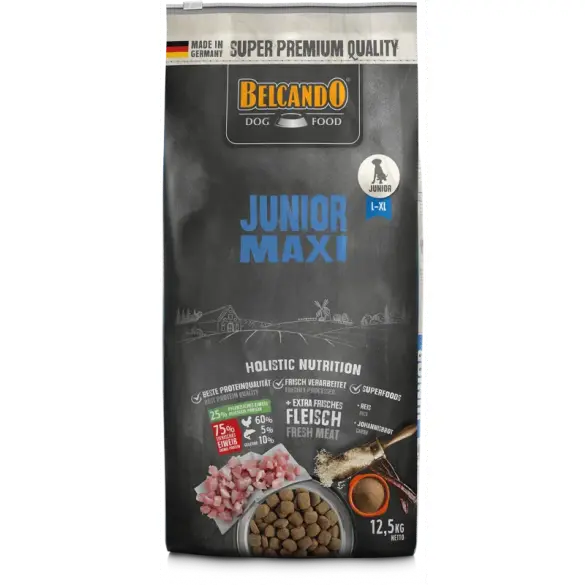12,5кг Корм Belcando Junior Maxi для молодых собак крупных пород с 4-месячного возраста с Птицей