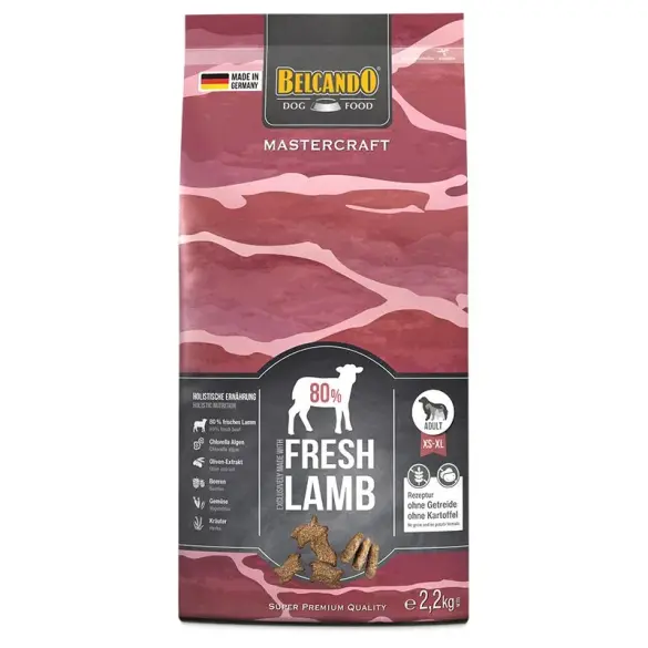 2,2кг Корм Belcando Mastercraft Fresh Lamb беззерновой для взрослых собак с Ягнёнком