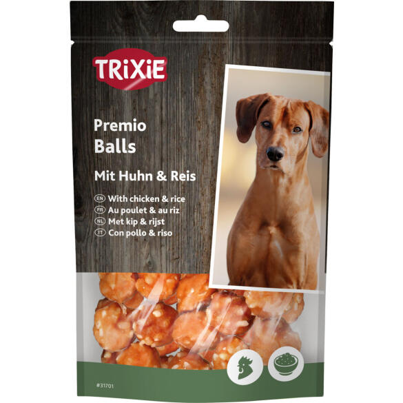80гр Лакомство "TRIXIE PREMIO" для собак, шарики из Курицы и Риса