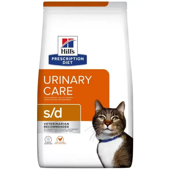 3кг Корм Hill's PD s/d Urinary Care для кошек при профилактике мочекаменной болезни, с Курицей