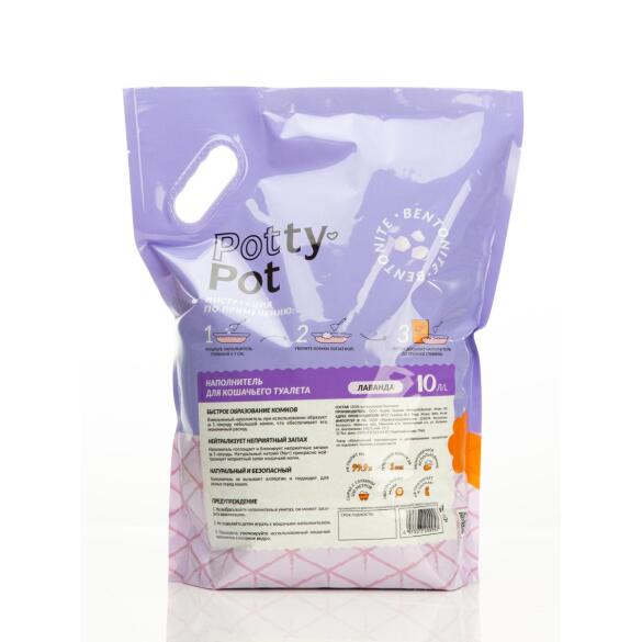 Наполнитель Potty Pot Натуральный бентонитовый, 10л