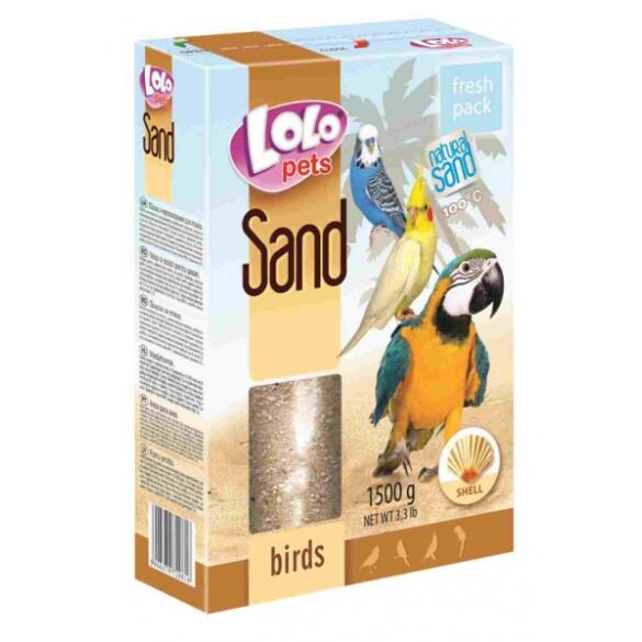 1500гр Песок Lolo Pets для птиц с ракушками