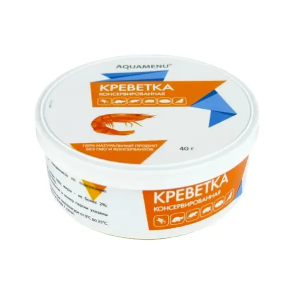 40гр Корм AQUAMENU Креветка консервированная