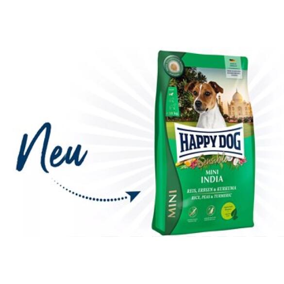 Корм в развес HAPPY DOG Sensible Mini India 26/12 для взрослых собак мелких пород с чувствительным пищеварением, с Рисом, Горошком и Куркумой, 1кг